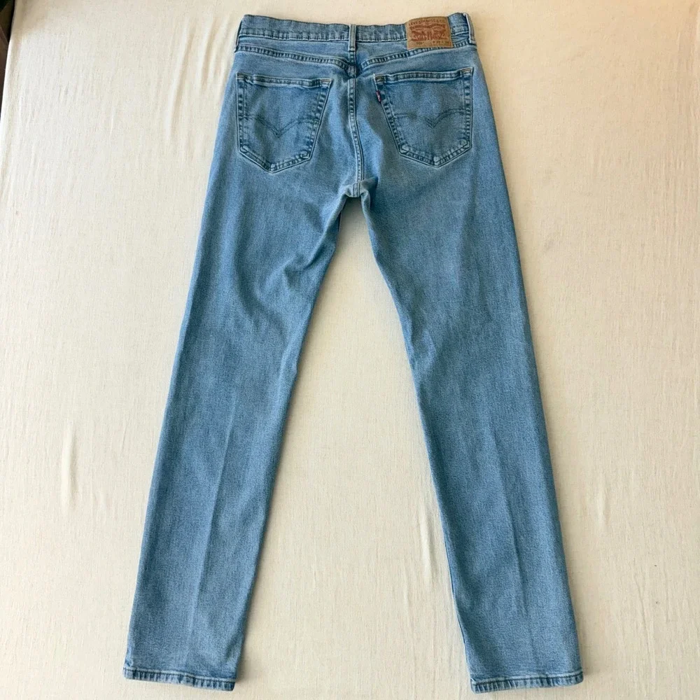 Levi's 505 Regular Fit Straight Leg Jeans Mens 34x34 Light Wash Blue